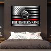 Customized Firefighter Canvas Art