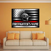 Customized Firefighter Canvas Art