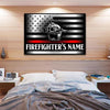 Customized Firefighter Canvas Art