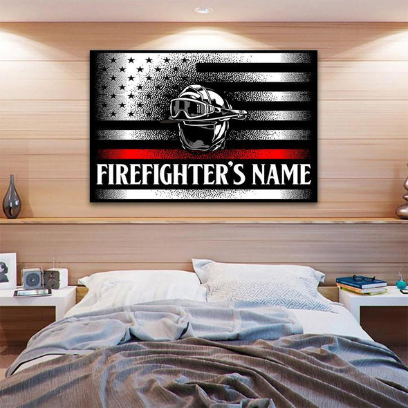 Customized Firefighter Canvas Art