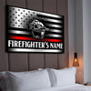 Customized Firefighter Canvas Art