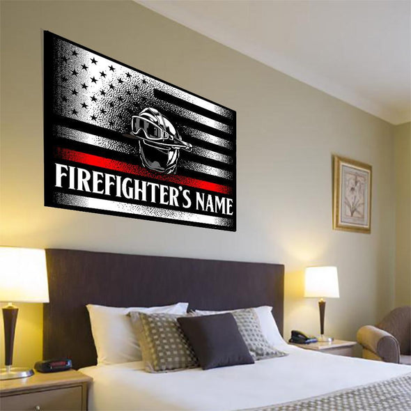 Customized Firefighter Canvas Art