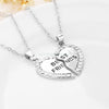Half Love Heart Best Friends Necklace