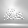 Merry Christmas Script - Steel Sign