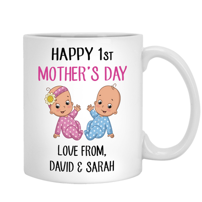 Custom Ceramic Coffee Mug For Mom With Names