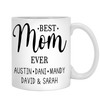 Best Mom Ever Customized Coffee Mug For Mom With Names