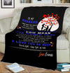 "You Mean The World To Me" Personalized Blanket For Husband