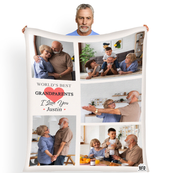 Customized Blanket For Grandparents With Your Photo