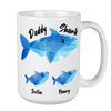 Daddy Shark Custom Mug With Kids Name