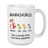 Mamasaurus Custom Coffee Mug With Kids Name