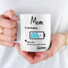 Mom Is Recharging Custom Coffee Mug