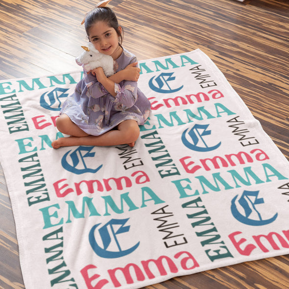 Customized Premium Baby Name Blanket For kids