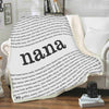 Personalized Blanket For Daddy, Grandpa, Grandma With Kids or Grandkids Names