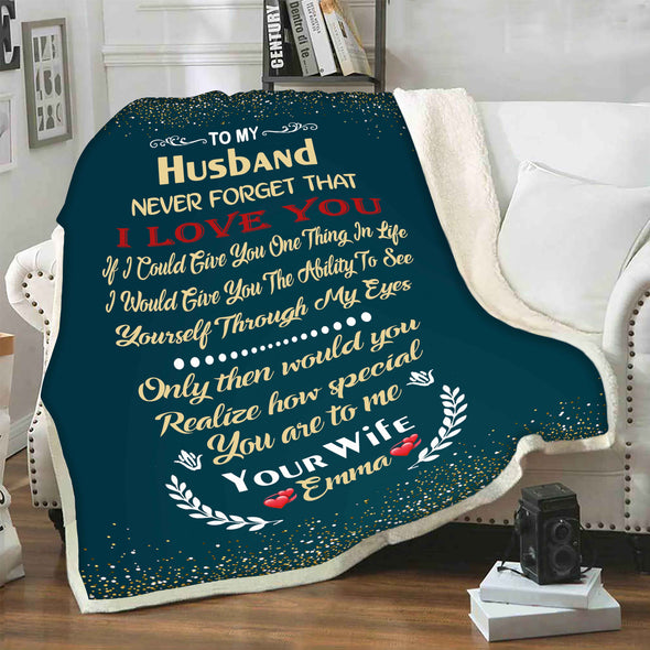 "How Special You Are To Me" Customized Blanket For Husband