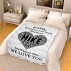 Whenever You Touch This Heart Customized Blanket For Dad