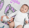 Personalized Name Fleece Blanket For Kids/Toddler/Infant