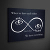 Custom Infinity Love Canvas Wallart