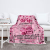 To My Wife Pink Customized Blanket With Your Name