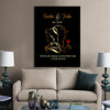 Personalized Beauty and Beast Wall Canvas