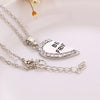 Half Love Heart Best Friends Necklace