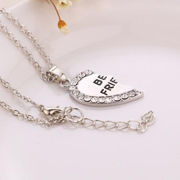 Half Love Heart Best Friends Necklace
