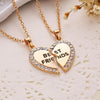 Half Love Heart Best Friends Necklace