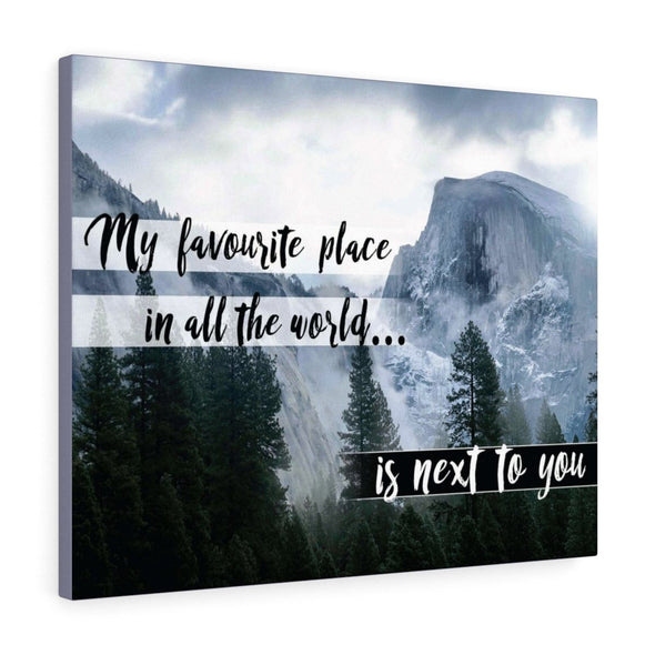 "My Favorite Place Is Next To You" Love Wall Canvas