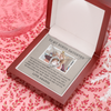 To My Bonus Daughter, Forever Love Necklace With Privilege Of Being Your Mother Message Card, Customized Picture And Name Gift Pendant For Her, Christmas, Birthday, Anniversary, Gift For Her