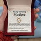 TO MY AMAZING MOM, FOREVER LOVE NECKLACE WITH MESSAGE CARD FOR MOM, BIRTHDAY, MOTHER'S DAY GIFT FOR HER