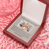 To My Bonus Daughter, Forever Love Necklace With Privilege Of Being Your Mother Message Card, Customized Picture And Name Gift Pendant For Her, Christmas, Birthday, Anniversary, Gift For Her
