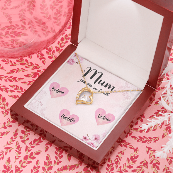 Mum You Are So Loved, Customized Pendant, Forever Love Necklace, Customized Pendant For Her, Mother's Day Gift, Birthday Gift, Christmas, Anniversary, Gift For Her, Valentine's Day, Jewelry For Her