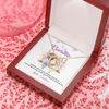 To My Bestie, Forever Love Necklace With I'll Always Be There For You Custom Message Card, Necklace for Her, Birthday, Gift For Her, Jewelry For Her, Pendant For Her