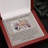 To My Bonus Daughter, Infinity Hearts Necklace With Privilege Of Being Your Mother Message Card, Customized Picture And Name Gift Pendant For Her, Christmas, Birthday, Anniversary, Gift For Her