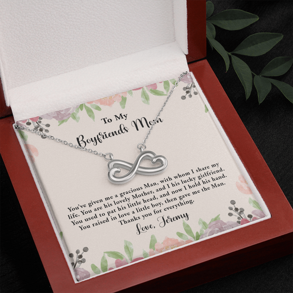 For Boyfriend's Mom, Infinity Hearts Necklace, Mother's Day Gift For Her, Christmas Gift, Birthday Gift, Necklace For Her, Precious Gift For Her, Jewelry For Her