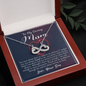 To My Caring Mom, Infinity Hearts Necklace, Pendant For Her, Birthday, Anniversary, Christmas, Mother's Day, Gift For Her, Jewelry For Her, Necklace For Her From Her Son