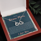 To My Bonus Mom, Infinity Hearts Necklace, Mother’s Day Gift For Her, Necklace For Her, Jewelry For Her, Birthday, Christmas, Anniversary, Pendant For Her