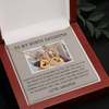 To My Bonus Daughter, Infinity Hearts Necklace With Privilege Of Being Your Mother Message Card, Customized Picture And Name Gift Pendant For Her, Christmas, Birthday, Anniversary, Gift For Her