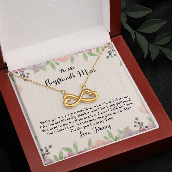 For Boyfriend's Mom, Infinity Hearts Necklace, Mother's Day Gift For Her, Christmas Gift, Birthday Gift, Necklace For Her, Precious Gift For Her, Jewelry For Her