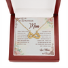 To My Boyfriend's Mom, Infinity Hearts Necklace With I Will Forever Be Grateful To You Message Card, Mother's Day Gift, Anniversary Gift, Birthday Gift, Jewelry For Her, Customized Message Card