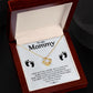 TO MY MOMMY, LOVE KNOT NECKLACE FOR MOM TO BE, GIFT FOR NEW MOM, BIRTHDAY, MOTHER'S DAY GIFT FOR HER, NECKLACE WITH MESSAGE CARD