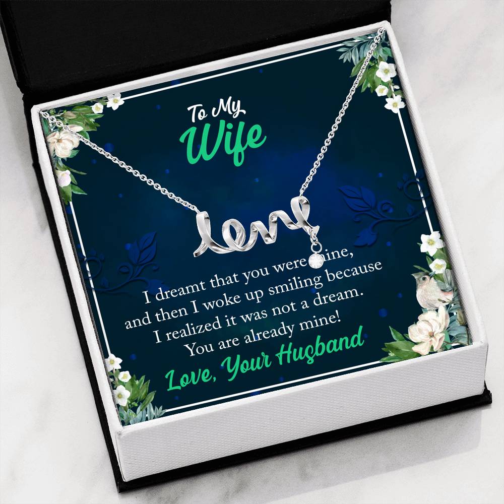 You Are Already You Are Mine, Couple Gifts, Gold/silver Pendant With Message Card, Present for Birthday, Anniversary, Christmas, Valentine's Day Gift for Wife