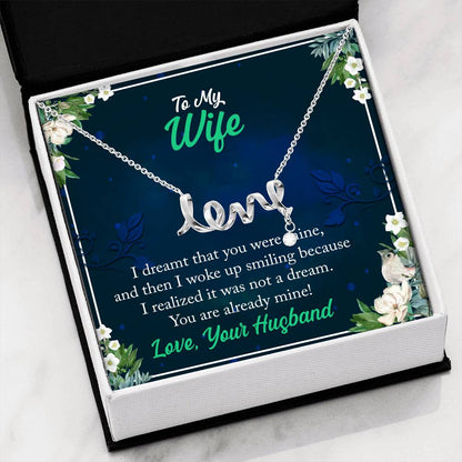 You Are Already You Are Mine, Couple Gifts, Gold/silver Pendant With Message Card, Present for Birthday, Anniversary, Christmas, Valentine's Day Gift for Wife