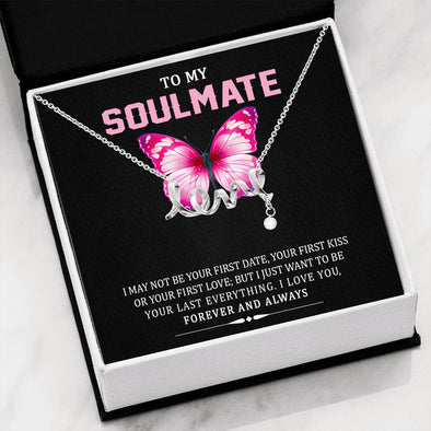 To My Soulmate, Wife, Girl Friend, I Love You Forever And Always, Scripted Love Necklace, Couple Accessories, Gift For Birthday, Anniversary, Valentine's Gift