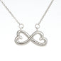 Mom, Infinity Hearts Necklace With Without Your Encouragement and Advice I Would Not Be Here Message Card, Mother's Day Gift, Birthday, Anniversary, Pendant For Her, Jewelry For Her