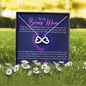 To My Bonus Mom, Infinity Hearts Necklace, Necklace With Thanks For Being Brave Message Card For Her, Mother’s Day Gift Pendant For Her, Christmas, Birthday, Anniversary, Jewelry For Her