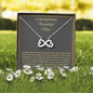 To My Boyfriend's Wonderful Mom, Infinity Hearts Necklace, Birthday, Mother's Day, Gift For Her, Christmas, Valentine's Day, Jewelry For Mom, Silver Pendant, Anniversary