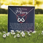 To My Caring Mom, Infinity Hearts Necklace, Pendant For Her, Birthday, Anniversary, Christmas, Mother's Day, Gift For Her, Jewelry For Her, Necklace For Her From Her Son