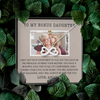 To My Bonus Daughter, Infinity Hearts Necklace With Privilege Of Being Your Mother Message Card, Customized Picture And Name Gift Pendant For Her, Christmas, Birthday, Anniversary, Gift For Her