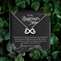 To My Boyfriend's Mom, Infinity Hearts Necklace, Birthday, Gift For Her, Valentine's Day, Jewelry For Mom, Silver Pendant, Christmas, Mother's Day, Thank You For Everything