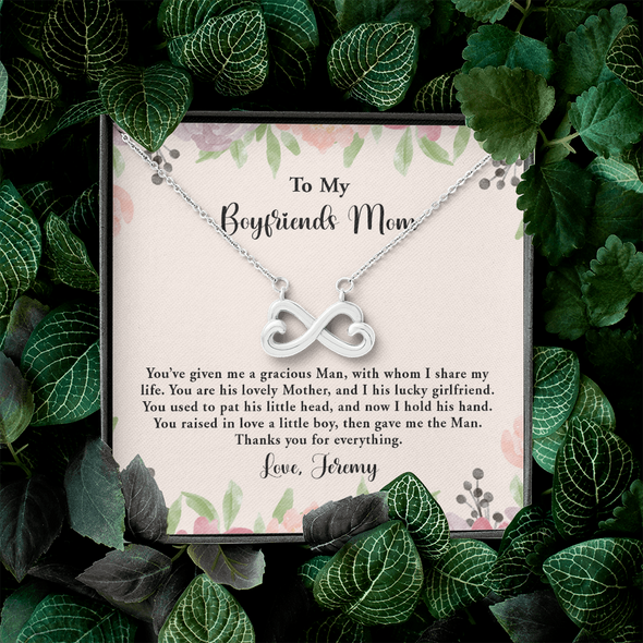 For Boyfriend's Mom, Infinity Hearts Necklace, Mother's Day Gift For Her, Christmas Gift, Birthday Gift, Necklace For Her, Precious Gift For Her, Jewelry For Her